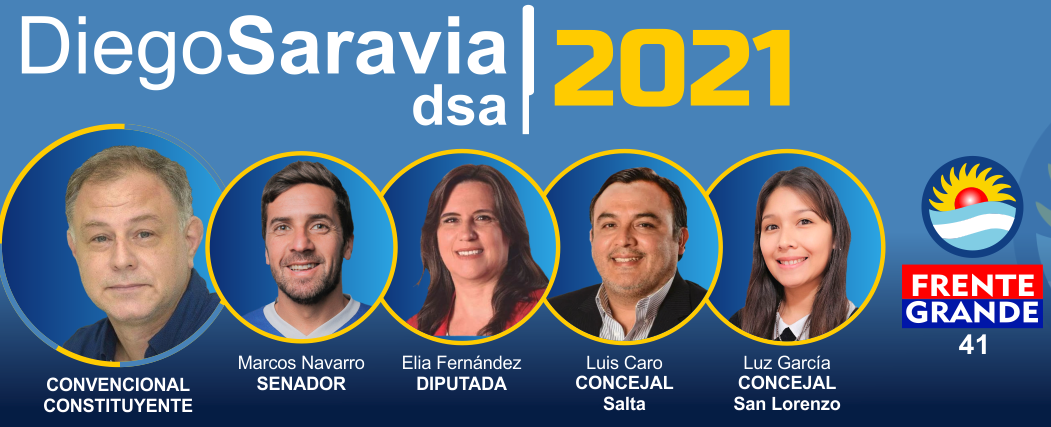 Diego Saravia 2021, Frente Grande